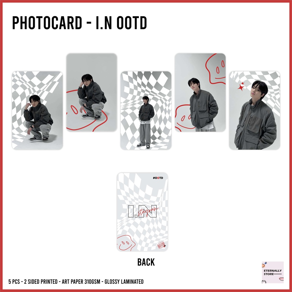 [READY] Kpop Photocard Fanmade - Stray Kids I.N Jeongin OOTD 5pcs