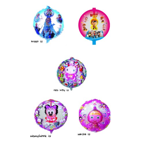 Balon Gas /Foil / Balon Terbang / Karakter ISI - Grosir