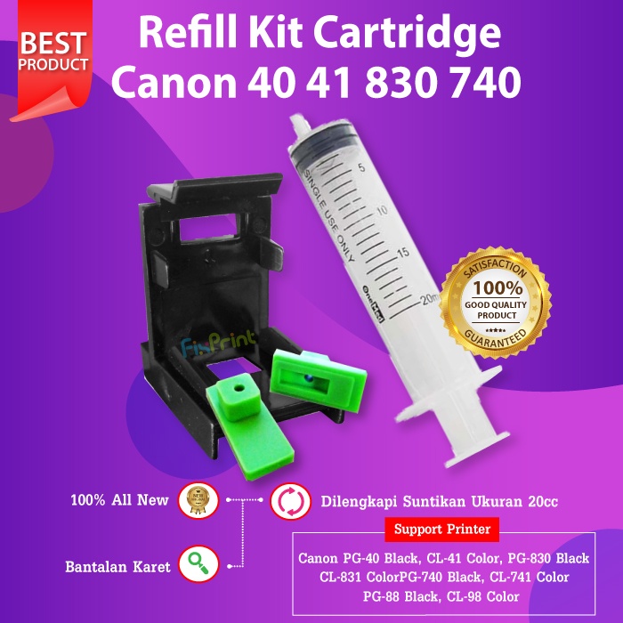 Refill Tool Kit Canon PG40 CL41 PG830 CL831 Cartridge MX308 MX318