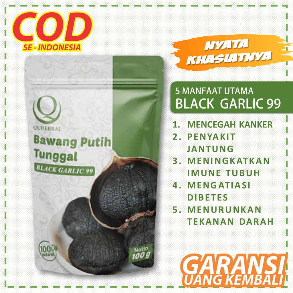 

[TERLARIS] Black Garlic Asli Bali | Bawang Lanang | Quherbal