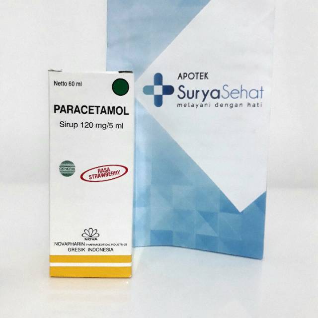 Paracetamol Sirup 60ml Novapharin rasa Strawberry