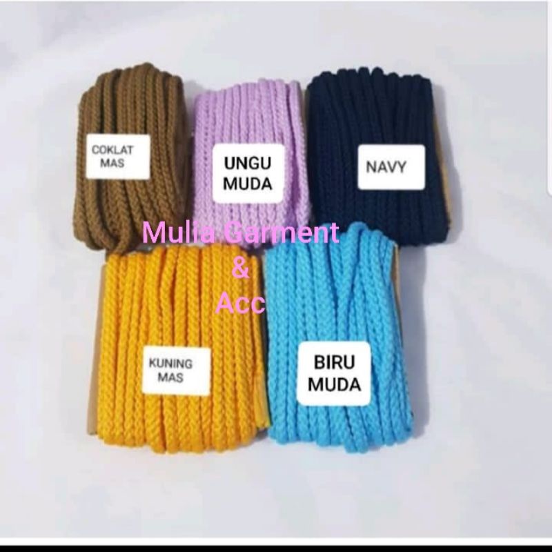 TALI KUR KEPANG 7MM BAHAN POLYESTER HARGA PER PACK ISI 10 METER