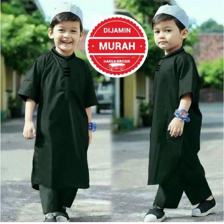 Setelan Baju Koko Pakistan Anak Anak  Stelan Koko Pakistan Anak  Koko Anak Gamis Bonus Peci 1- 10 Tahun