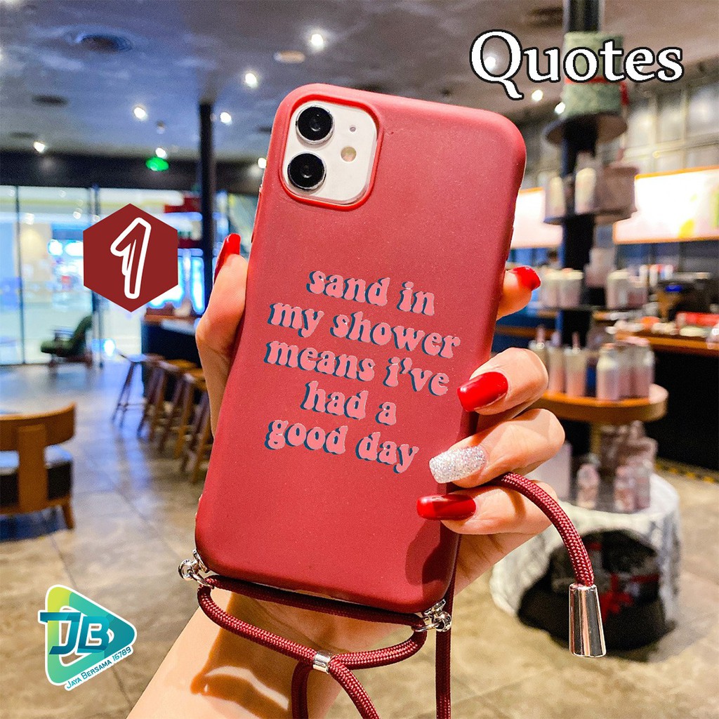 Softcase Slingcase Tali Lanyard Candy QUOTES Xiaomi Redmi 6x Mi A2 6 Pro A2 Lite JB4458