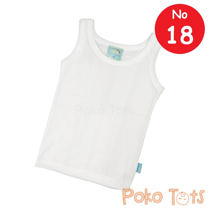 Vilery Singlet Anak Ukuran 18 Kaos Dalam Lembut WHS