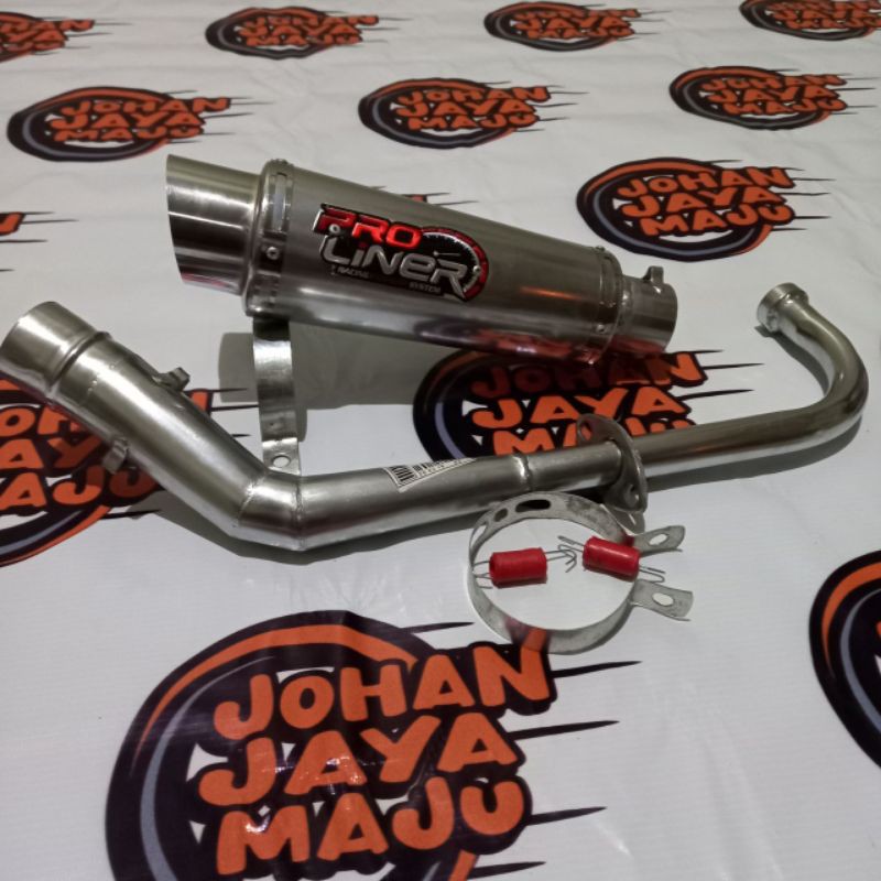 Knalpot racing motor Mio Sporty Full Crome