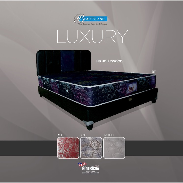 BEDSET  AMERICAN PILLO Seri BEAUTYLAND LUXURY (Springbed + Divan + Sandaran)