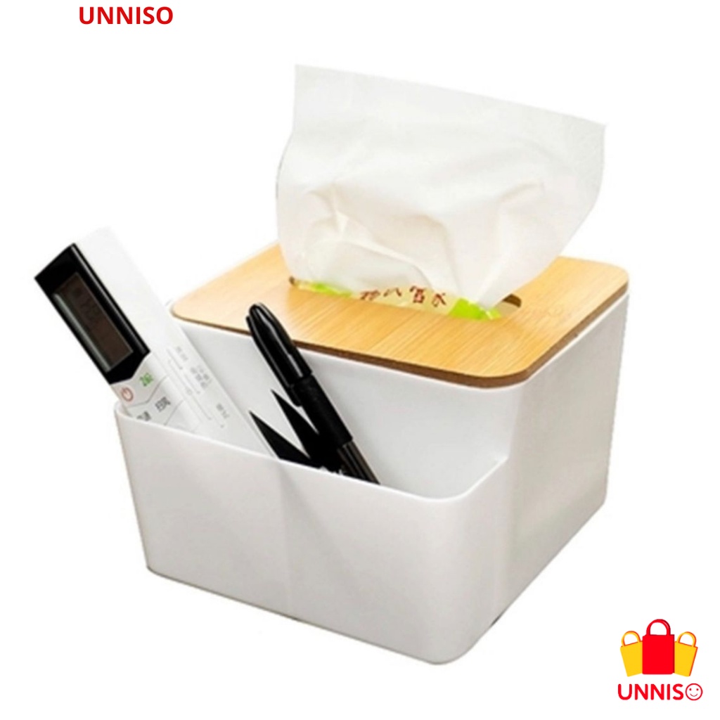 UNNISO - Kotak Tissue Organizer With Storage Holder TT07