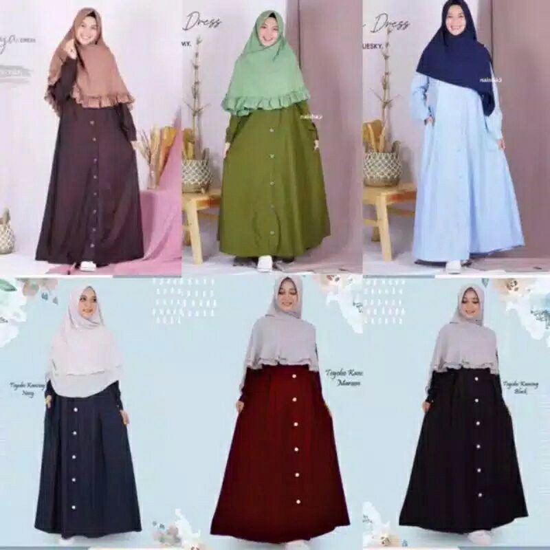 GAMIS SAFANA TOYOBO ROK KANCING VARIASI RESLETING DEPAN
