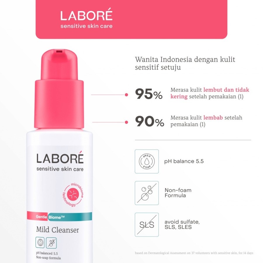 ★ BB ★  LABORE GentleBiome Mild Cleanser  - 15ml - 100ml - 225ml - Gentle Face Wash Kulit Sensitif