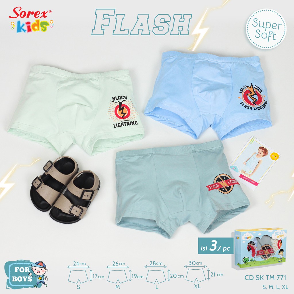 SOREX KIDS BOY SK TM 904 TM 908 TX 957 - CD CELANA DALAM BOXER ANAK COWOK LAKI LAKI