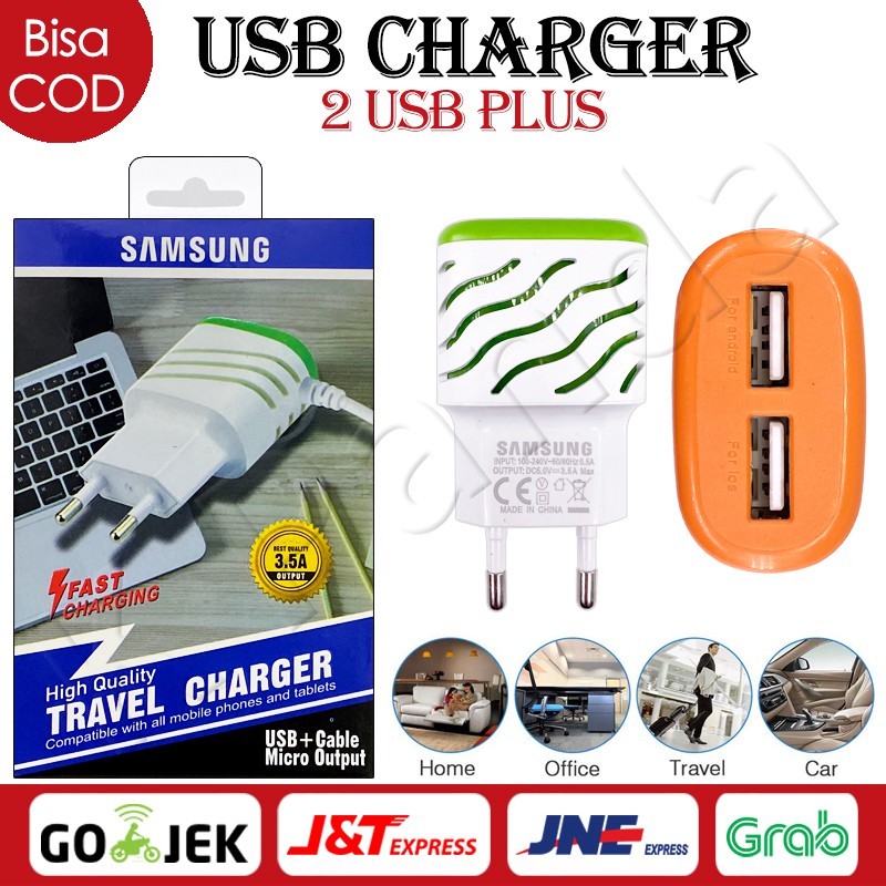Devano - Samsung Charger LED 3.5A  Charger LED 2usb