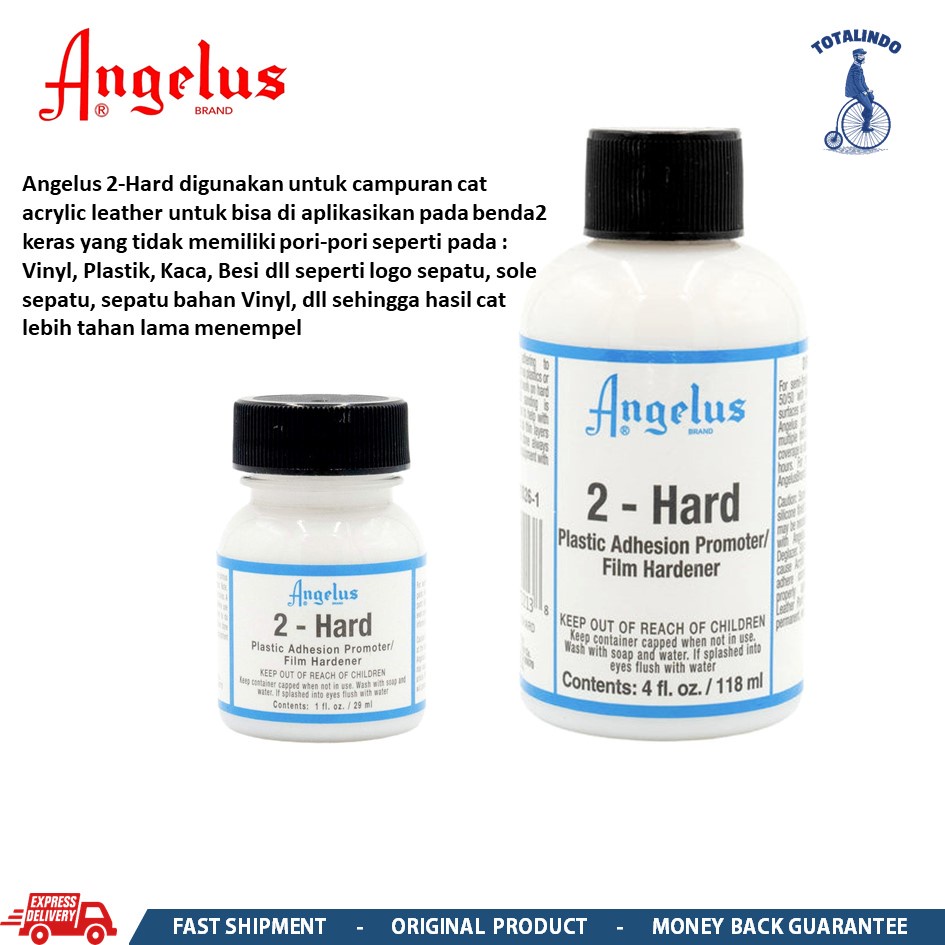 

Angelus 2 - Hard / 2-Hard Paint Campuran Cat utk bahan PVC PLASTIC VINYL KACA