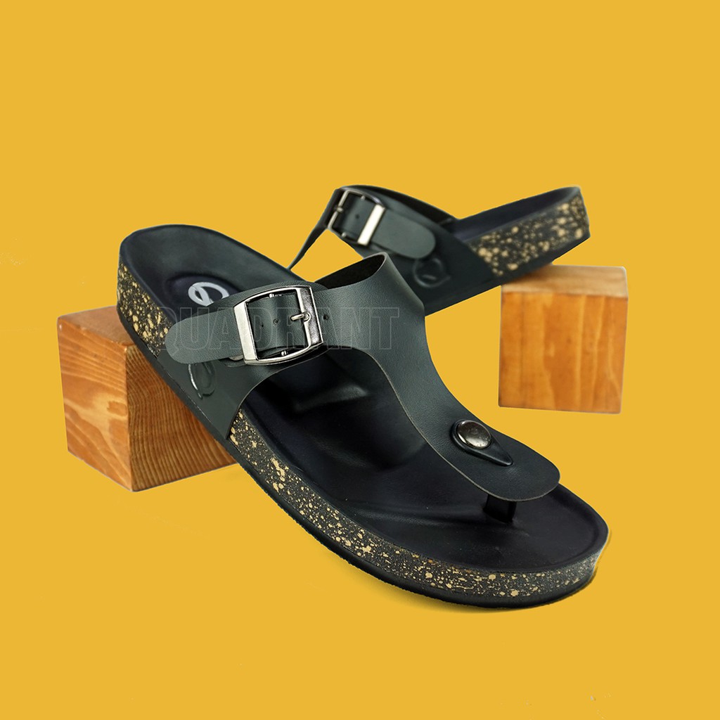 SPARKY QUADRANT Sandal  Pria  Sendal Jepit  Casual HItam 