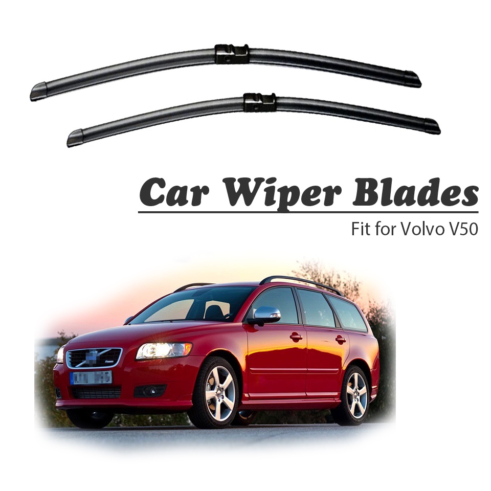 1 Set Karet Wiper Kaca Depan Mobil Untuk Volvo V50 2013 2012 2011 2010-2004