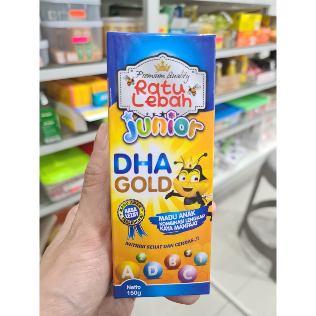 MADU NAFSU MAKAN ANAK RATU LEBAH JUNIOR DHA GOLD 150G / MEMPERBAIKI NAFSU MAKAN DAN MENINGKATKAN DAY
