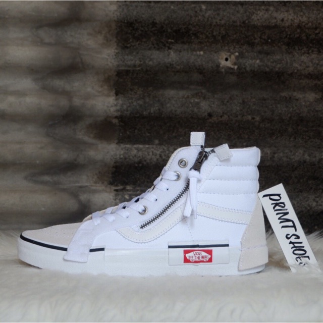 Vans SK8 Hi Cut and Paste - True White