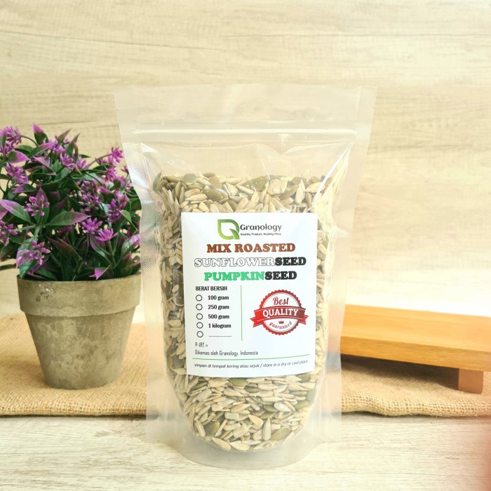 

✨COD✨ Roasted Mix Sunflower Seed dan Pumpkin Seed (500 gram) by Granology