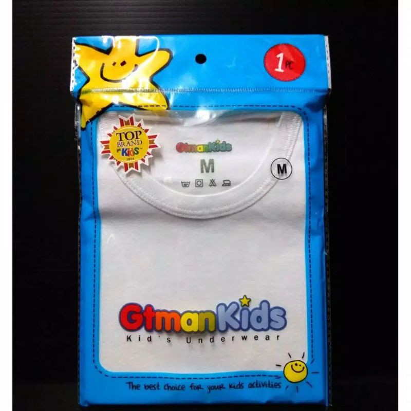 GTMAN KIDS KAOS OBLONG Anak GTMK-03 Putih Original