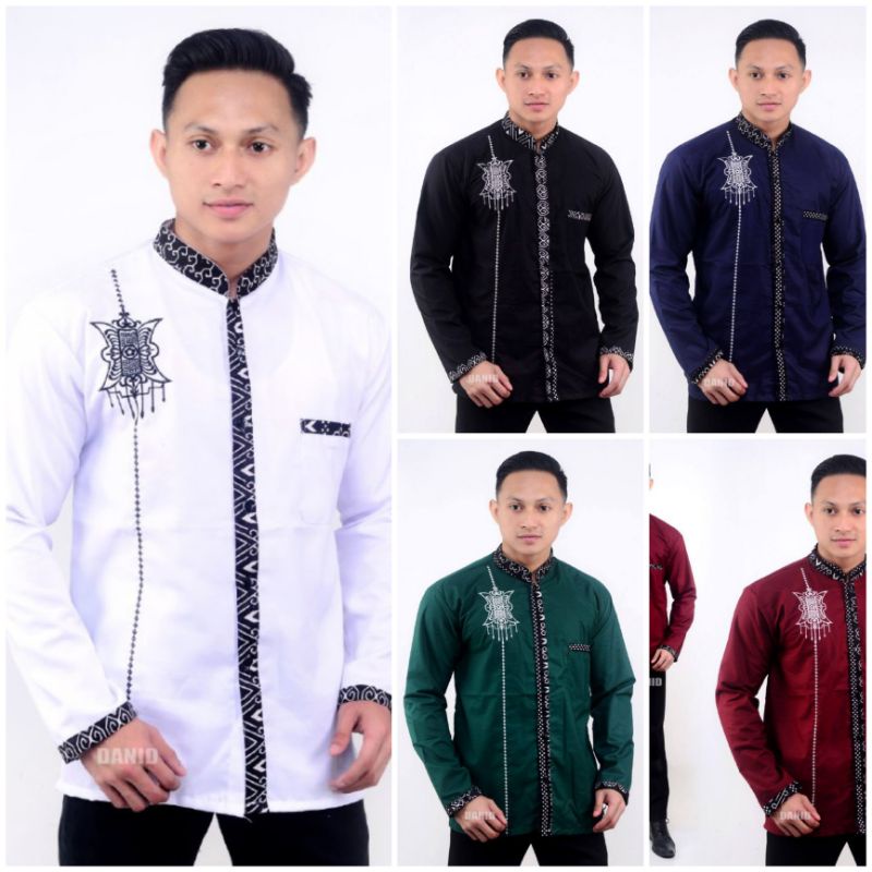 Baju Koko Kurta Dewasa Lengan Pendek Material Catton  Adem Serap Keringat