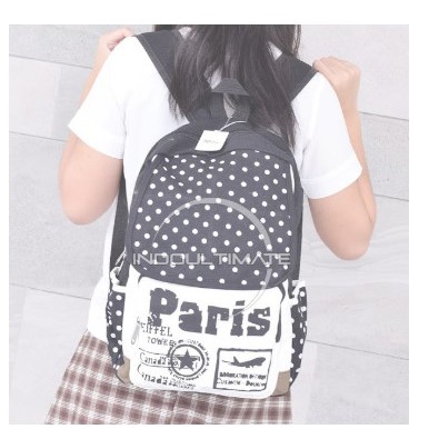 Tas Ransel Wanita IM JS-507 Kanvas / Tas Backpack Kanvas Import/ Tas Sekolah Anak / BACKPACK Wanita