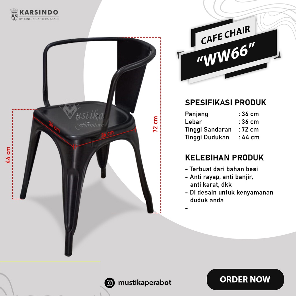 Tolix Chair    Kursi Cafe Besi WW66
