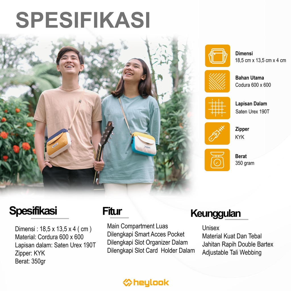 HEYLOOK Project - Sling Bag SENNA Pouch Wallet Sling Phone Pria Wanita Sling Pouch