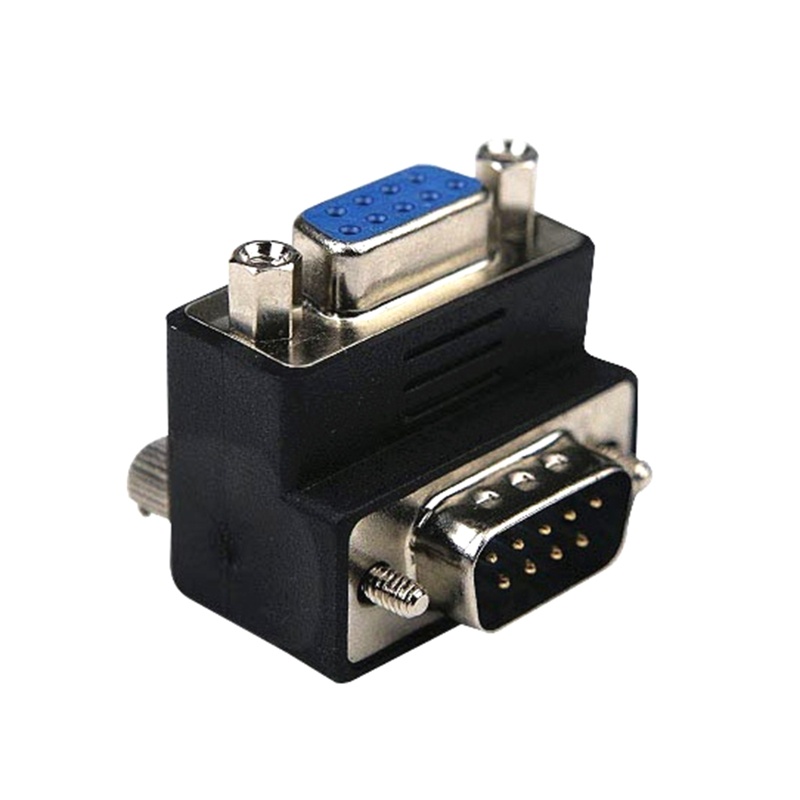 Btsg 90derajat Male to Female DB9 RS232 DB9P Serial Coupler Converter Adapter Kupler