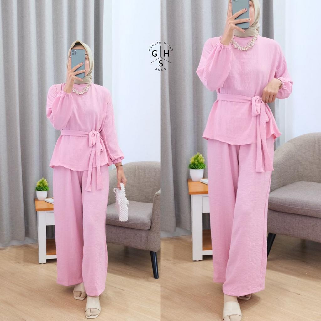 CORLA ONE SET BLOUSE ATASAN WANITA CRINCLE AIRFLOW PREMIUM (KJI)