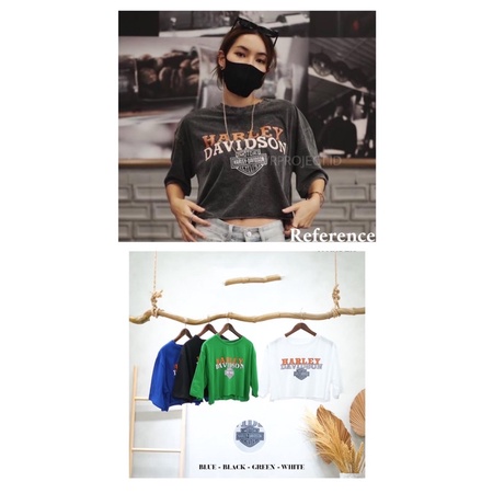 Tshirt crop harleys | kaos crop oversize | croptop kaos gambar/polos wanita | kaos crop oversize wanita | kaos murah import | aquarius boutique89 grosir