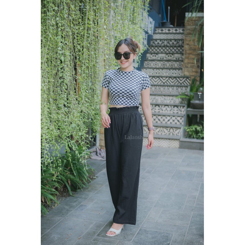 Jane Highwaist Cullote Linen Pants ( Celana Best Seller )