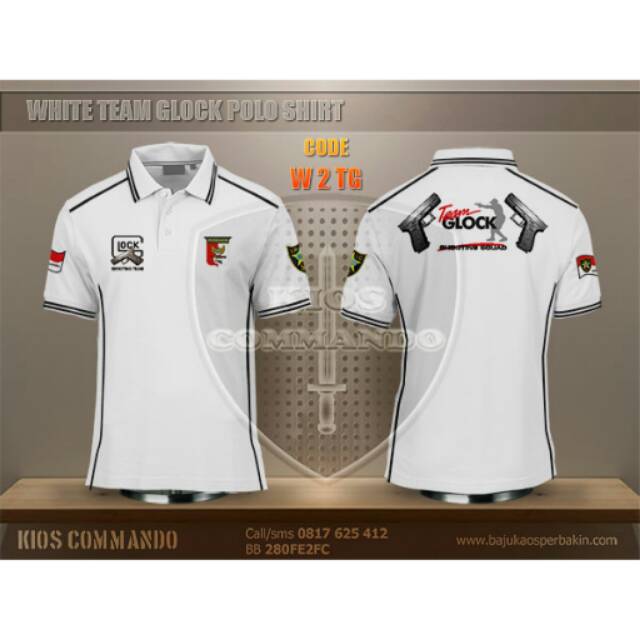 Baju Kaos Polo Perbakin Team Glock W2TG