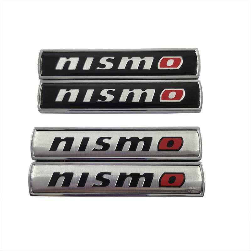 2 X Metal NISMO Logo Car Side Fender Decorative Emblem Sticker Decal Badge For NISSAN NISMO