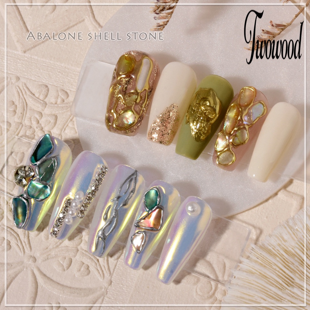 Irisan Kerang Abalone 3D Warna-Warni Untuk Dekorasi Nail Art