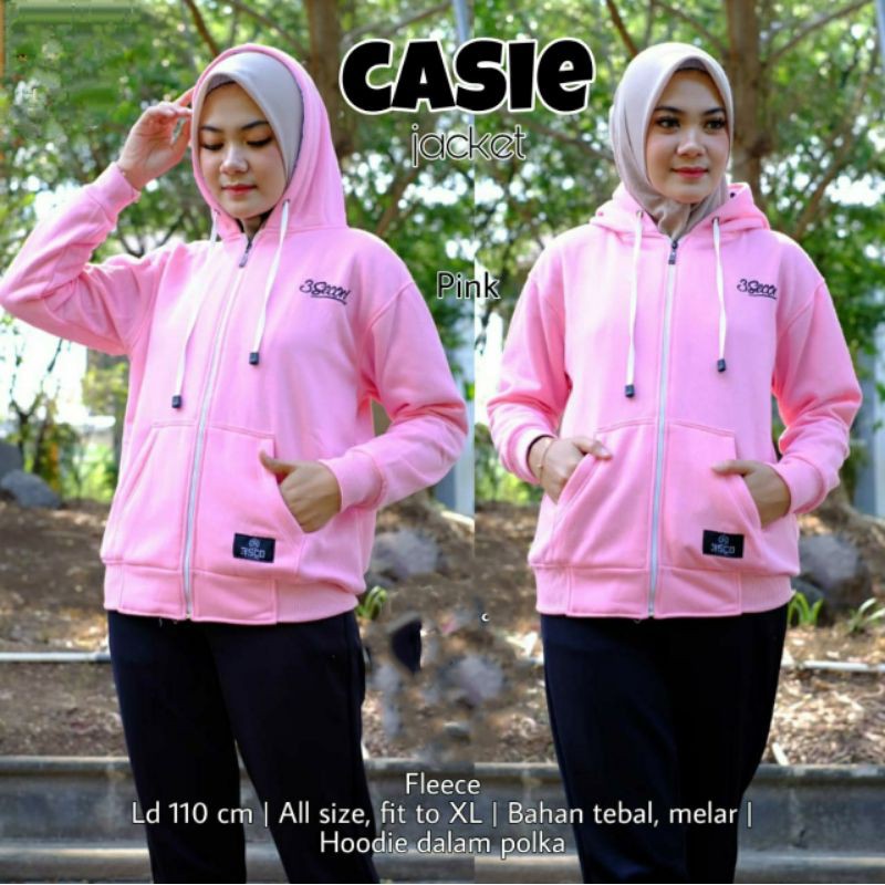 jaket casie / jaket polos wanita / jaket threesecond/ jaket polos