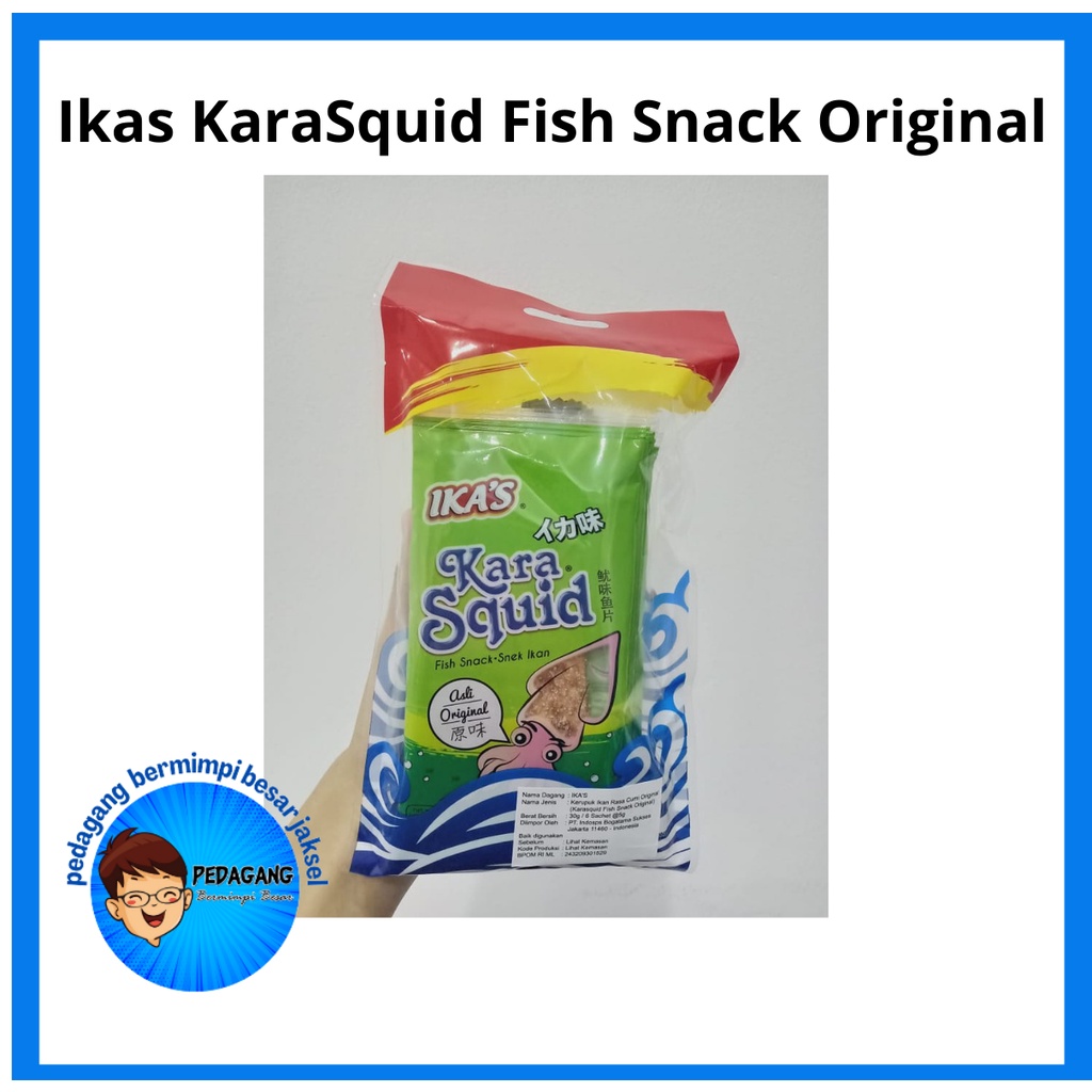 

Ikas KaraSquid Fish Snack Original isi 6pcs | Snack Rasa Ikan