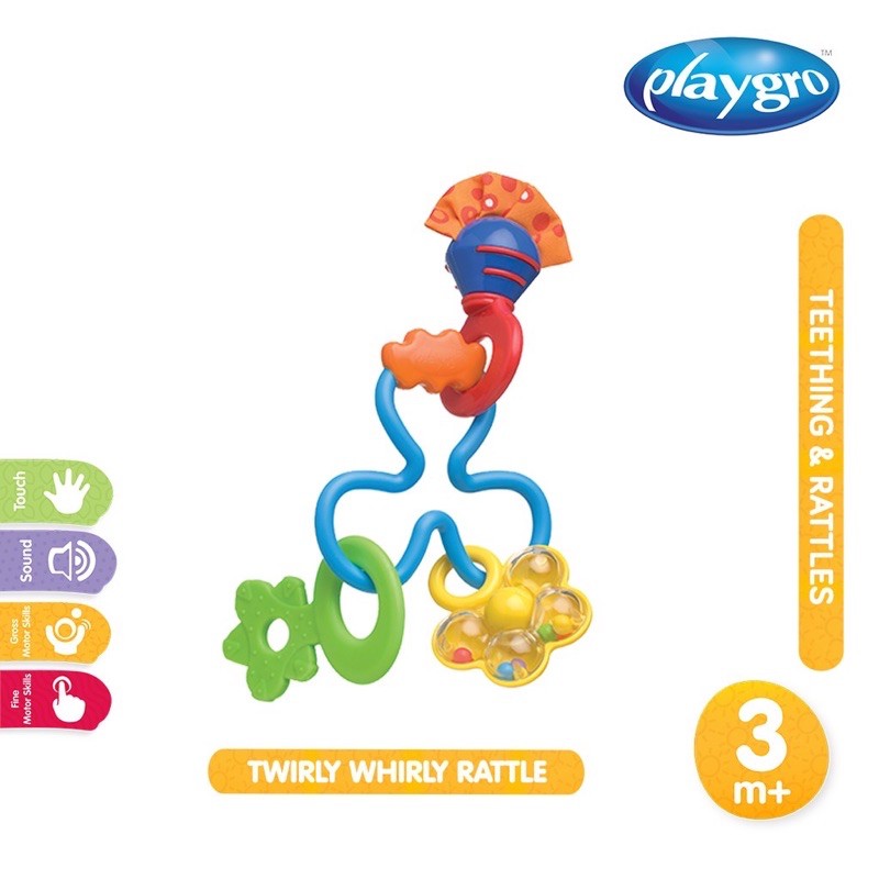 Playgro Twirly Wirly Rattle - Mainan Bayi