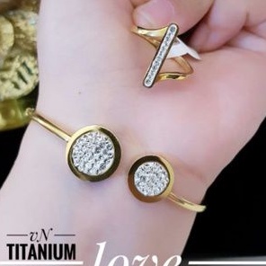 TiTanium Set gelang cincin AS7