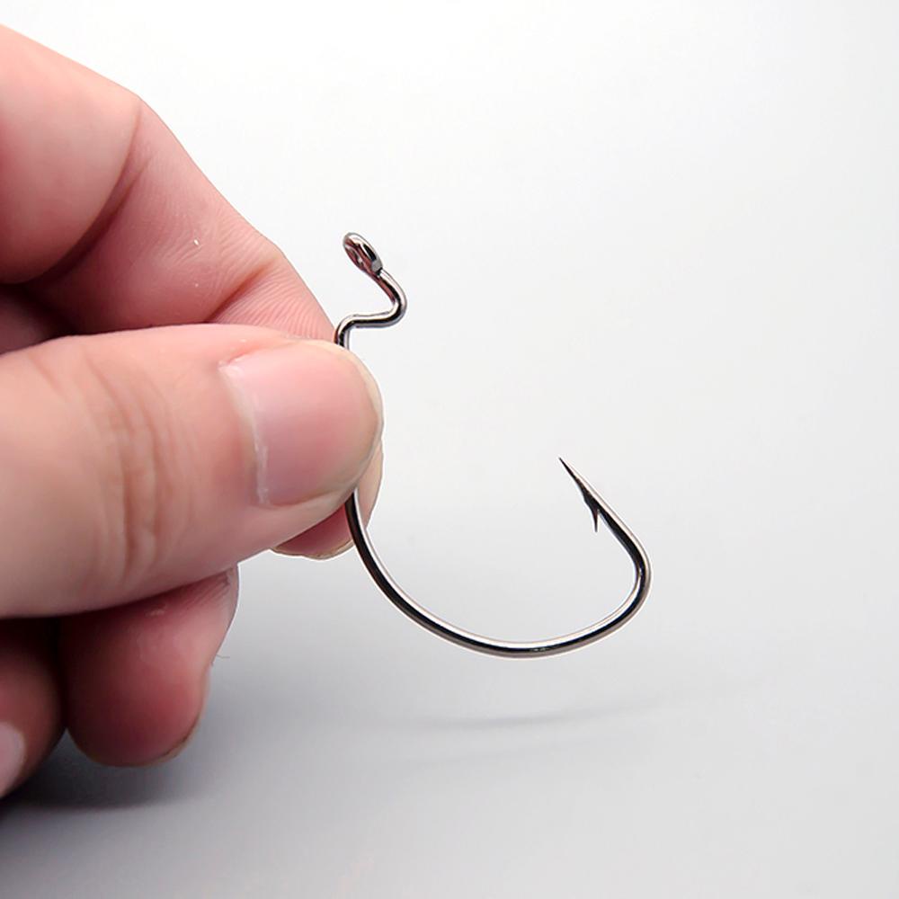 Quinton Mancing Soft Worm Hooks High quality Mancing Tackle6#-5/0 Super Lock 50pcs/ Cantelan Ikan lot