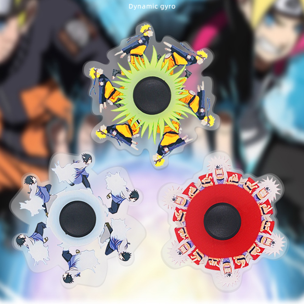 Mainan Puzzle Gyroscope Naruto Sasuke Dinamis Dengan Ujung Jari