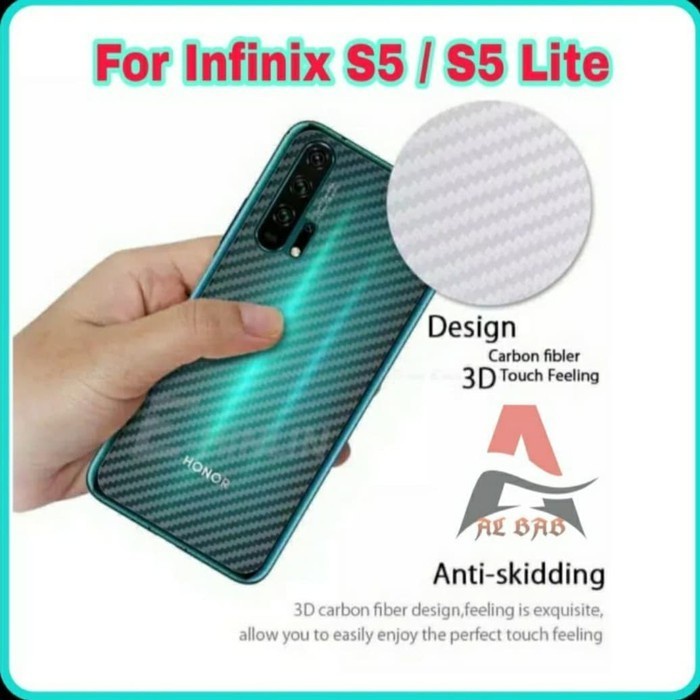 SKIN CARBON INFINIX S5 LITE - ANTI GORES BELAKANG INFINIX S5 S5 LITE