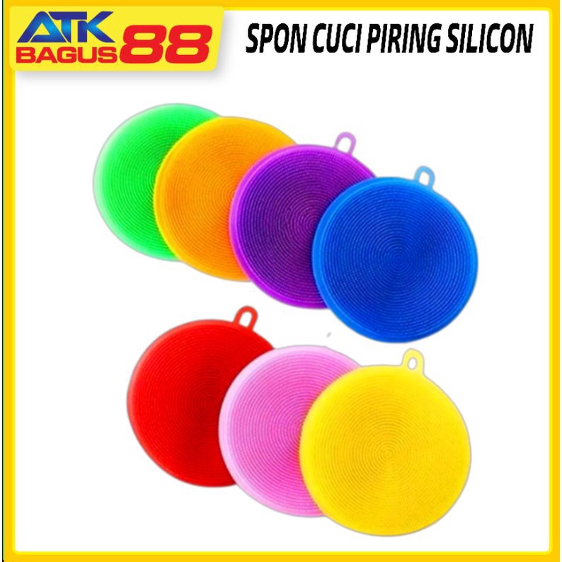 SPON CUCI PIRING SILICON HARGA 1 PCS // SPON PEMBERSIH MULTIFUNGSI // SPON PELANGI