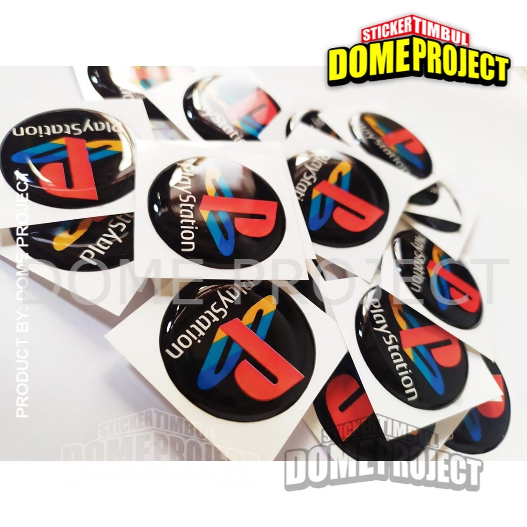 STIKER MOTOR TIMBUL MOTOR KACA MOBIL HELM KOPER EMBLEM 3D LOGO PLAYSTATION CLASSIC AESTHETIC KEREN WATERPROOF SATUAN