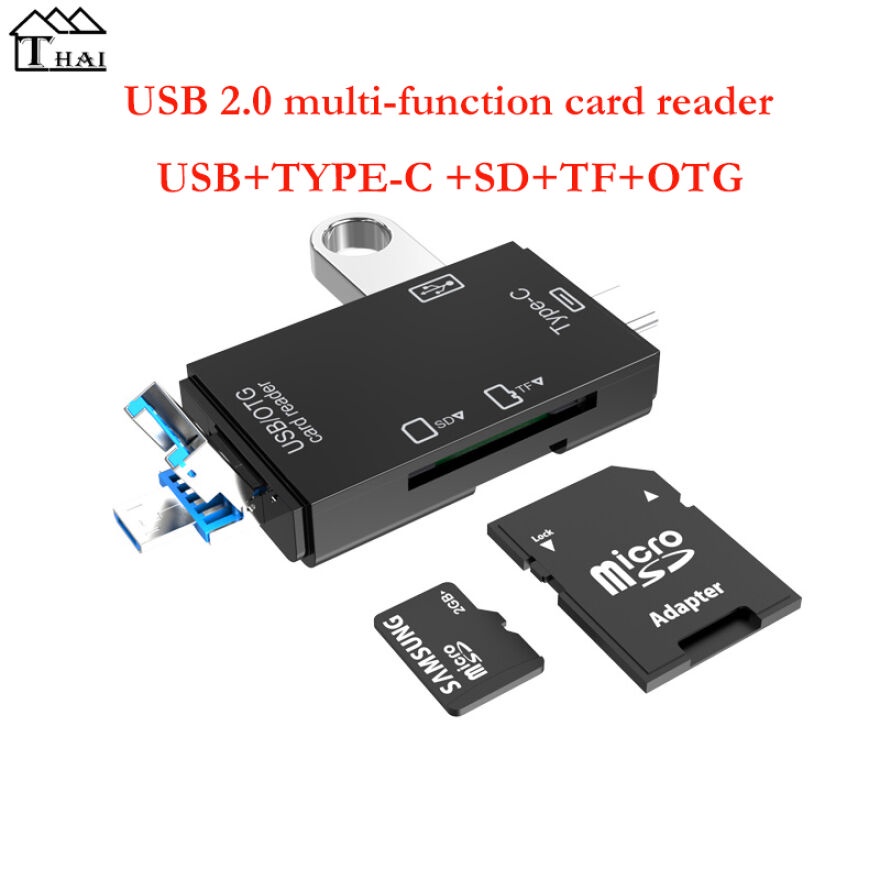 Card Reader USB 3 In 1 High-speed Type C &amp; micro USB USB2.0 Universal OTG TF/SD for Android phone Computer laptop