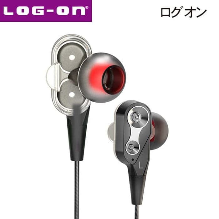 EARPHONE- HANDSFREE EXTRAORDINARY DUAL BASS DYNAMIC HF8800 - LOG ON MUSIC SQL