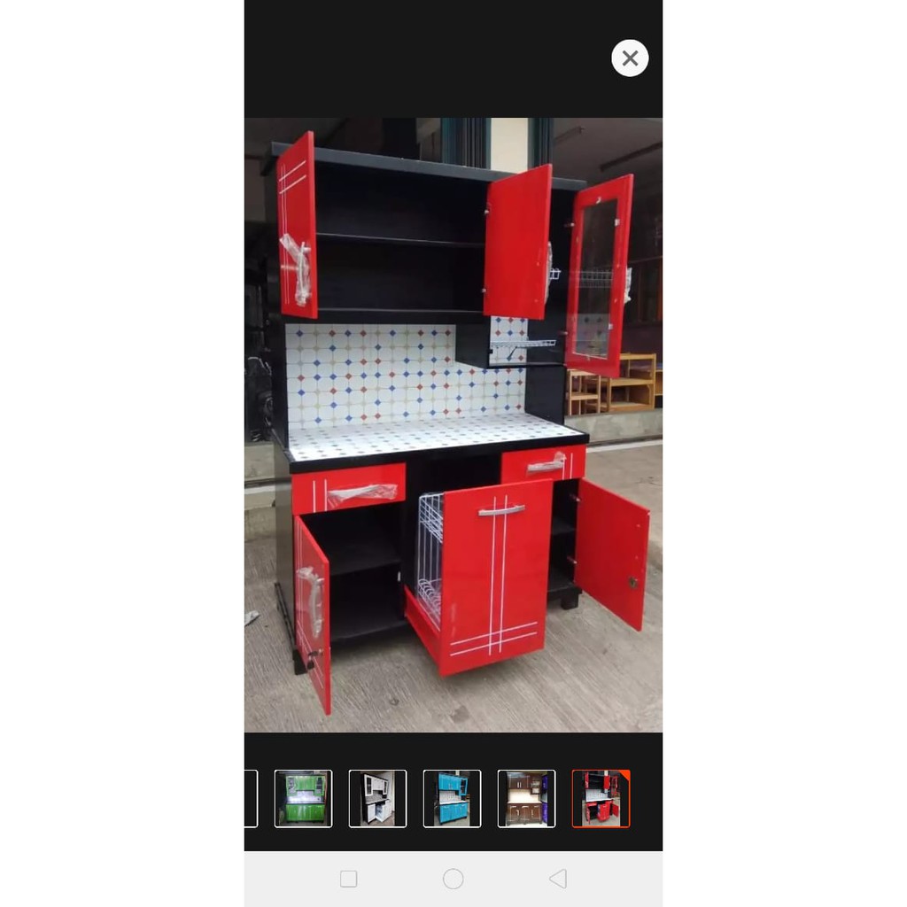 LEMARI DAPUR / LEMARI SAYUR / RAK PIRING 3 pintu minimalis