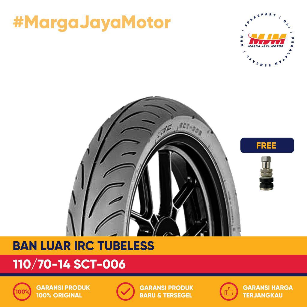 Ban Luar IRC SCT-006 110/70-14 Tubeless Free Pentil