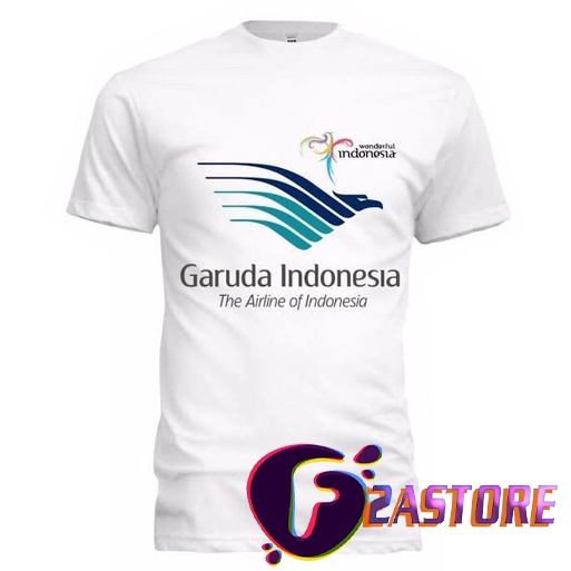 KAOS GARUDA INDONESIA 02 LOGO WARNA - BAJU TSHIRT PESAWAT MASKAPAI - 2