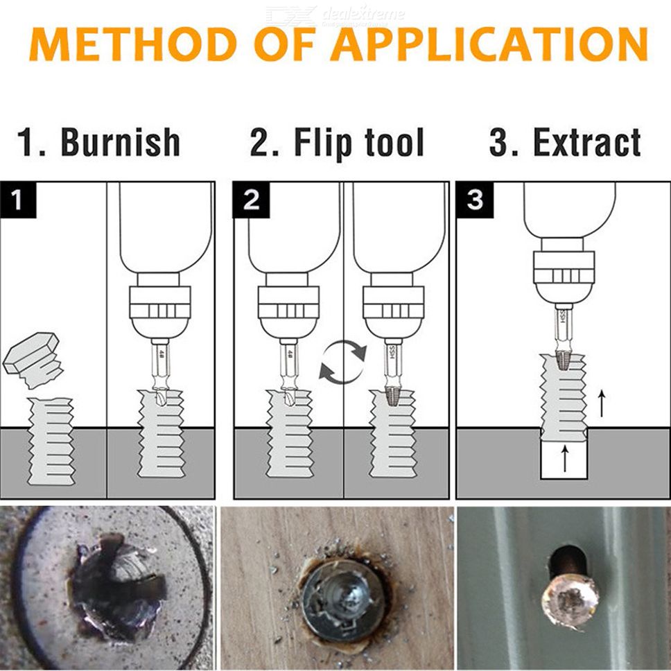 Alat Pembuka Baut Rusak - Speed Out Screw Extractor Mata Obeng Pembuka Baut Yang Rusak Mengatasi Sekrup Macet Rusak