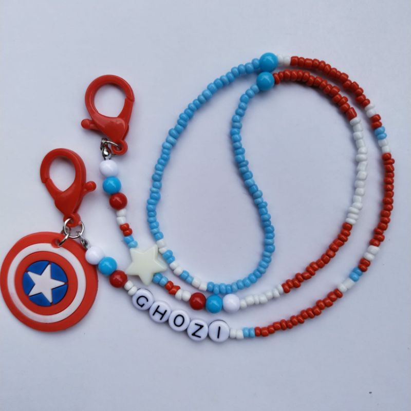 Kalung Masker Anak Tema Captain Amerika